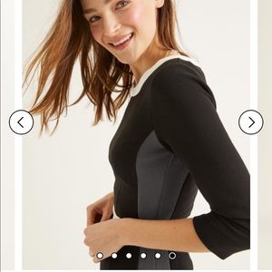 Boden Leah Ottoman Dress- Black/ Graphite